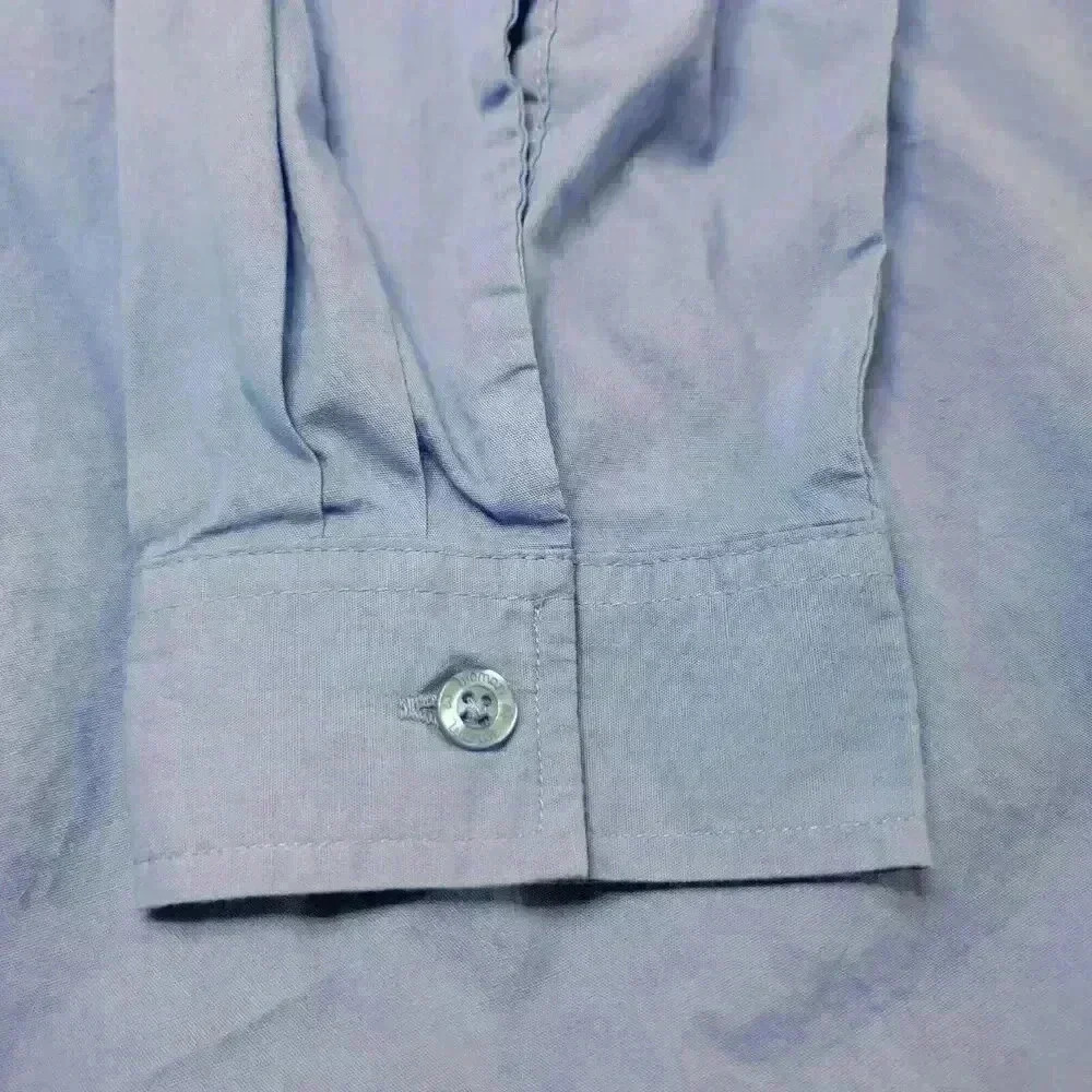 Woman Within Perfect Pintuck Top Women 1X 22/24 Blue Tunic Classic Career Office - Picture 8 of 14